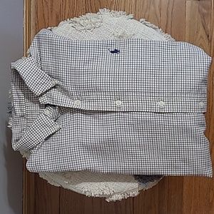 Ralph Lauren longsleve polo- perfect condition ✨️ cream with navy & tan- XL